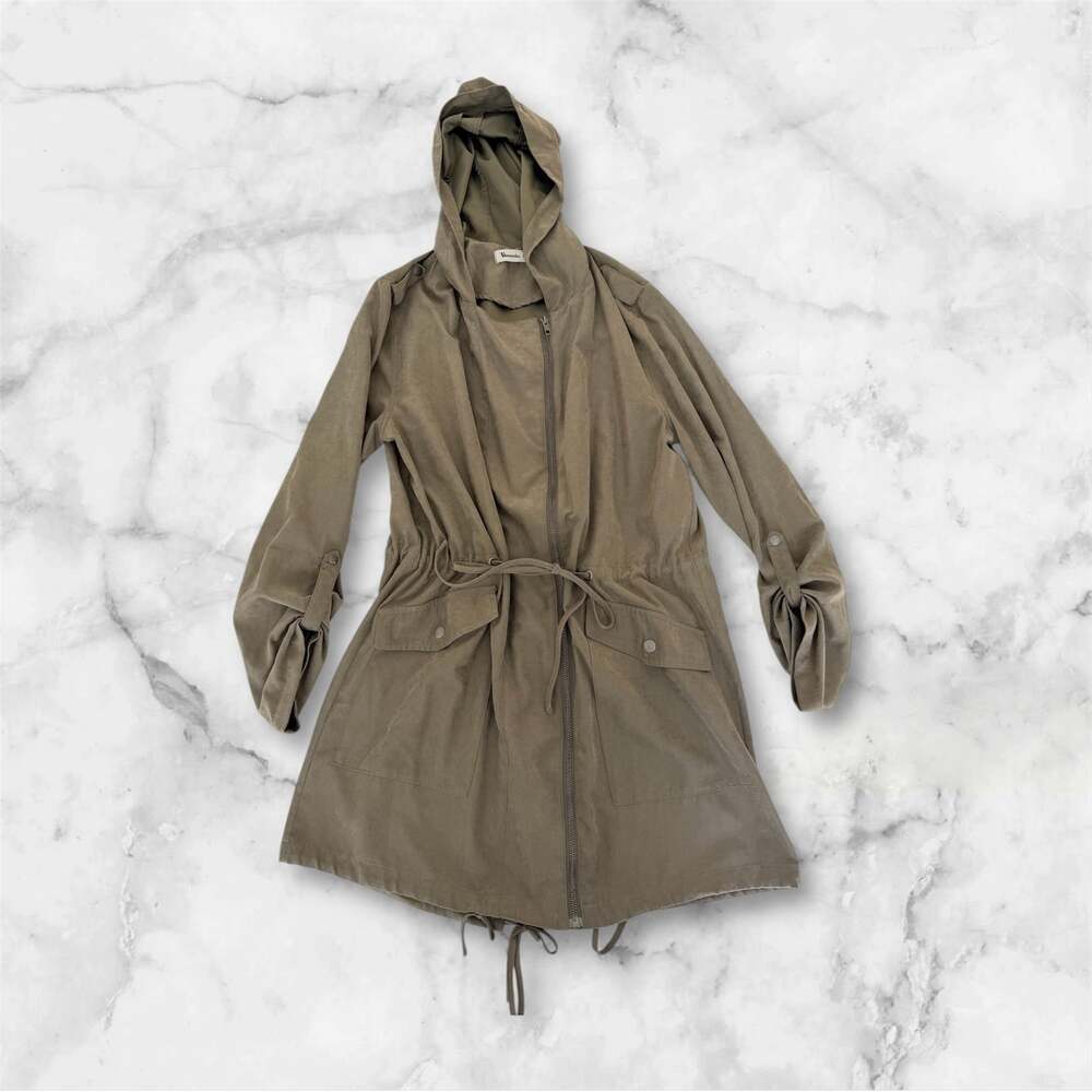Vernacular Women's Olive Green Lightweight Hooded Jacket Size M